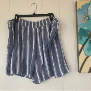 Evri High-Waisted Chambray Pull On Shorts